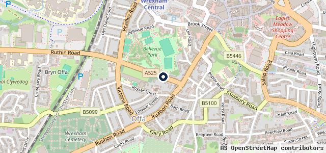 Map showing the location of Belle Vue Garage