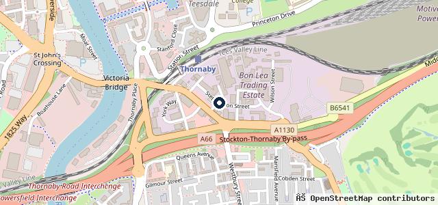 Map showing the location of Stephenson Street Garage