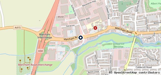 Map showing the location of Blade Honda Abingdon