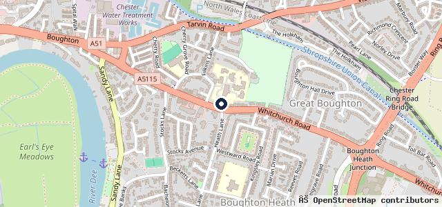 Map showing the location of Peacock Garage Services