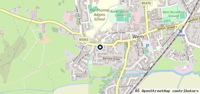 Map showing the location of Hawkins Motors