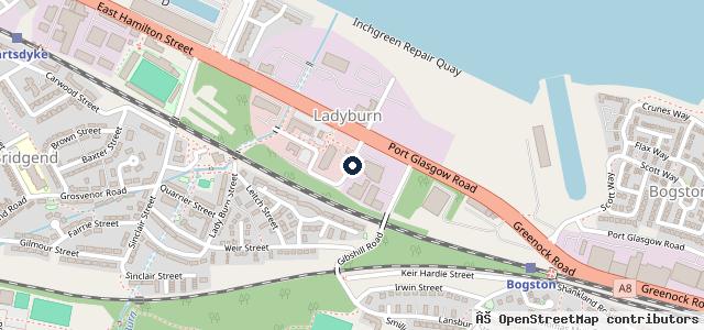 Map showing the location of Arnold Clark Charging Station