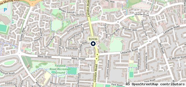 Map showing the location of Fairplace Garage & MOT's