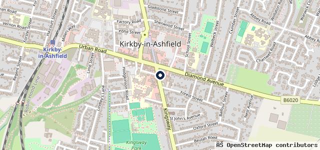 Map showing the location of Kingsway Auto Centre