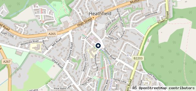 Map showing the location of Hicks Of Heathfield