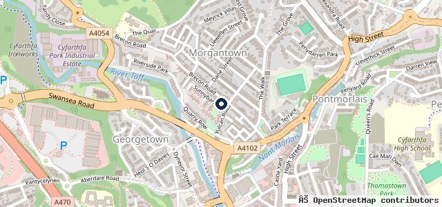 Map showing the location of Brecon Road Tyres