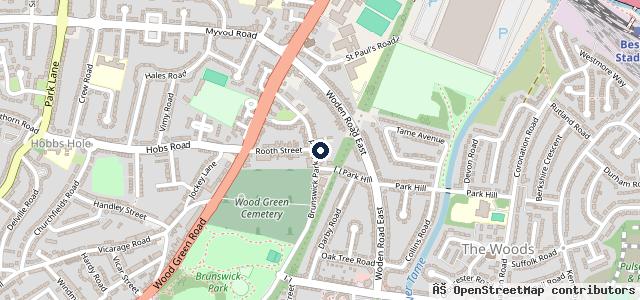 Map showing the location of Brunswick Garage