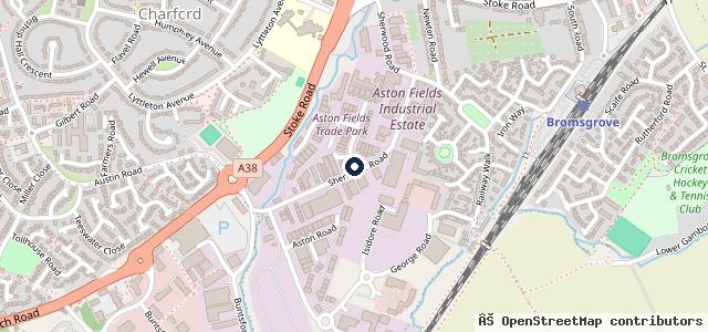 Map showing the location of Bromsgrove Tyre & MOT Services