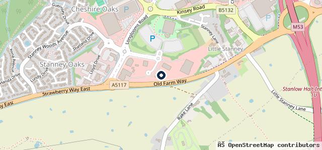 Map showing the location of Holdcroft Cheshire Oaks Honda