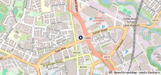 Map showing the location of Vertu Ford Bolton