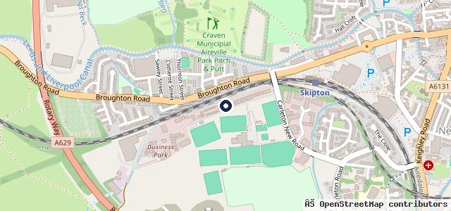 Map showing the location of Skipton Fast Fit Tyres 24/7