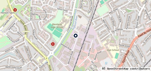 Map showing the location of Epsom Car Care Ltd