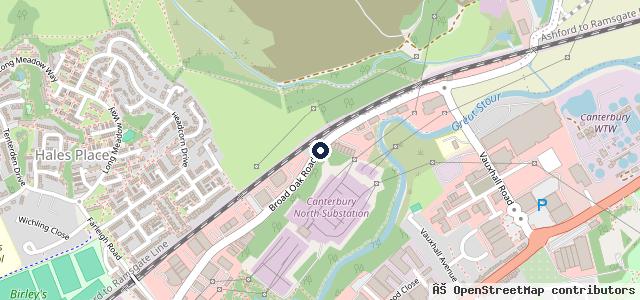 Map showing the location of Canterbury Volkswagen
