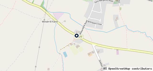 Map showing the location of Twyning Garage