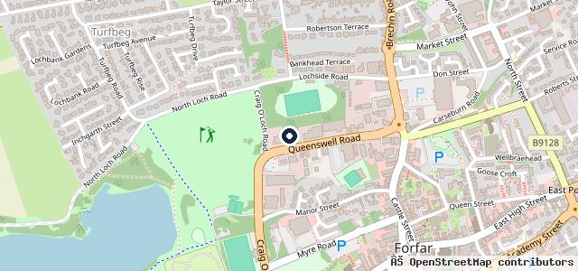 Map showing the location of Fiskens of Forfar