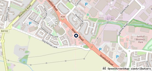 Map showing the location of Listers Honda Solihull