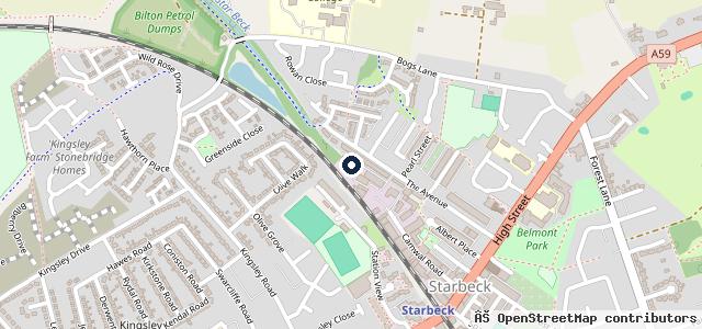 Map showing the location of GSF Car Parts (Harrogate)