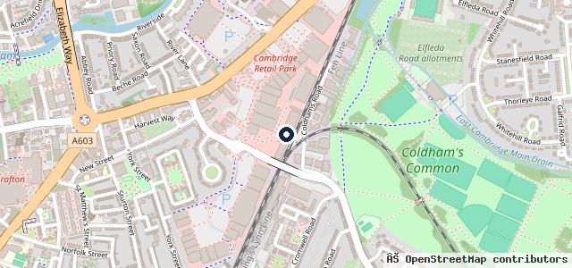 Map showing the location of Halfords Autocentre