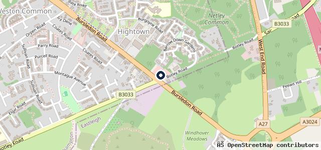 Map showing the location of Snows Peugeot Southampton