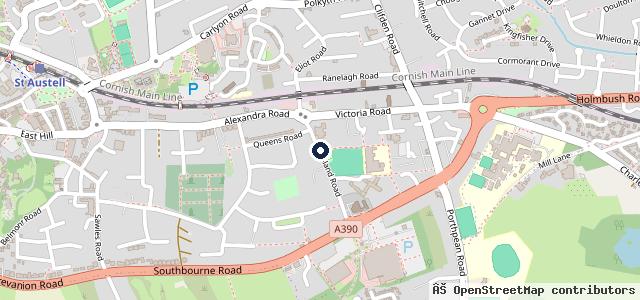 Map showing the location of Hawkins - Hyundai - St Austell