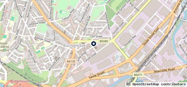Map showing the location of NK CAR SALES SHEFFIELD