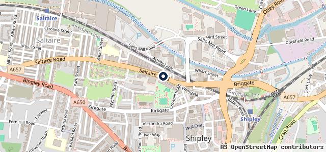 Map showing the location of Northcliffe Garage Shipley Ltd