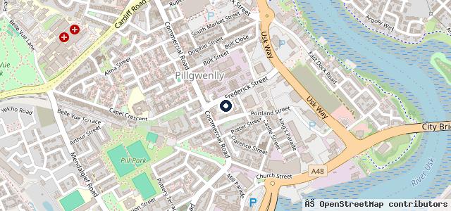 Map showing the location of ETB Autocentres - Tyres & MOT - Newport