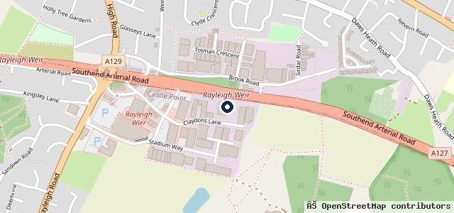 Map showing the location of Southend Audi