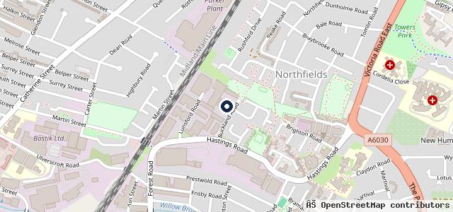 Map showing the location of PROFESSIONAL TOUCH MOT Test Station