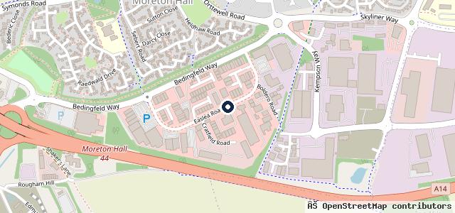 Map showing the location of Rawlinson, Bury St Edmunds