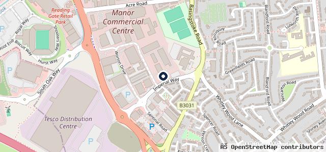Map showing the location of Reading Audi