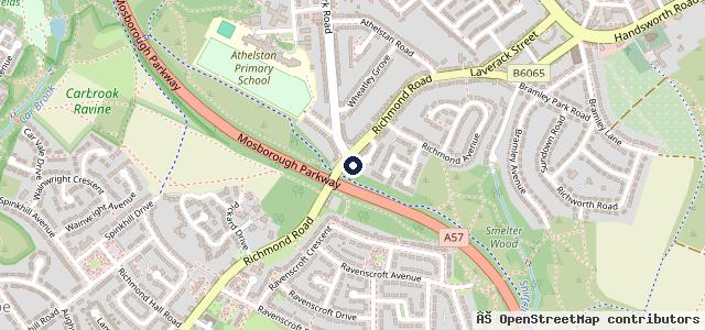 Map showing the location of Richmond Road Service Station