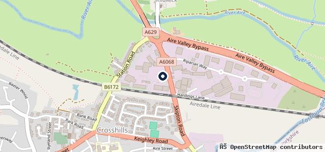 Map showing the location of Ripon Farm Services (Keighley)