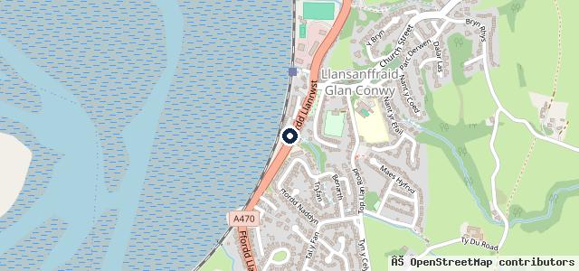 Map showing the location of Riverside Garage Conwy | MOT Testing | Vehicle Repair Centre