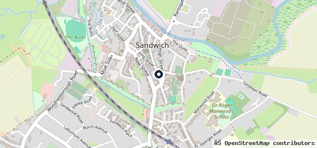 Map showing the location of Rose's Garage