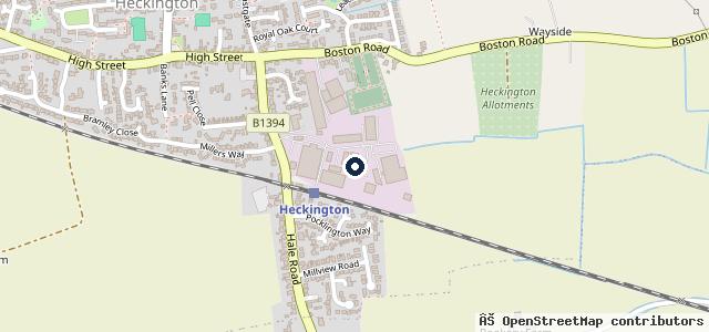 Map showing the location of SAMS Of Heckington