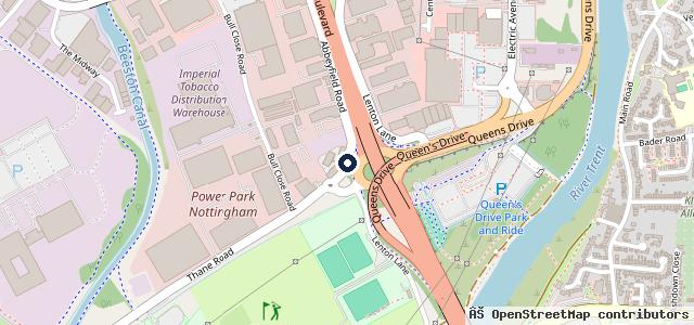 Map showing the location of Sandicliffe Used Cars Nottingham