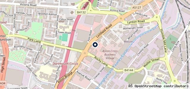 Map showing the location of Stratstone Harley-Davidson Birmingham