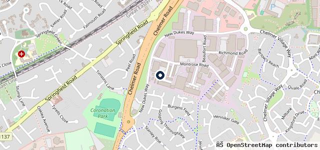 Map showing the location of Chelmsford Audi