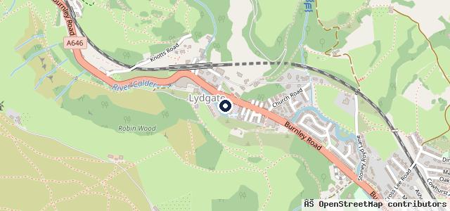 Map showing the location of Todmorden MOT Centre