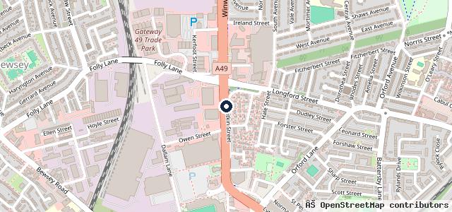 Map showing the location of Pentagon Warrington | Ford Car and Motability