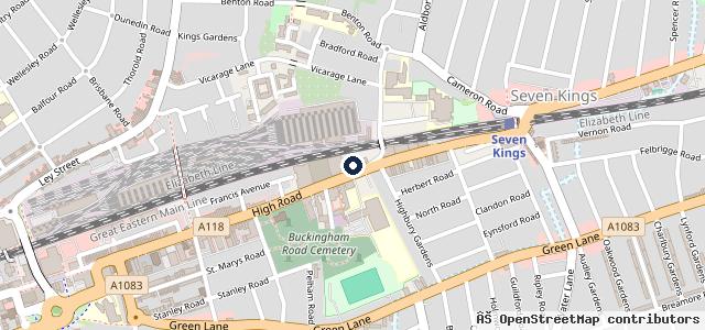 Map showing the location of 553 London