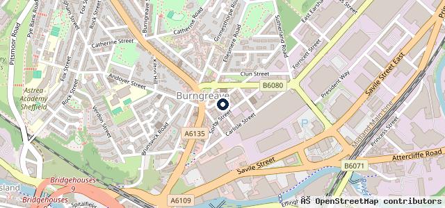 Map showing the location of Burngreave Mot & Service Centre