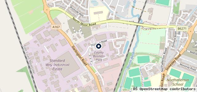Map showing the location of RMB Ford Northallerton