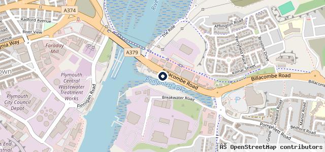 Map showing the location of ETB Autocentres - Tyres & MOT - Plymouth