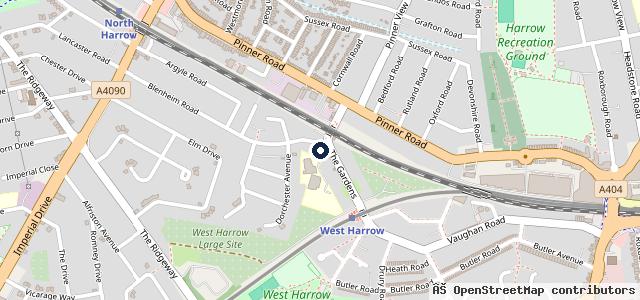 Map showing the location of West Harrow Garage Eurorepar Car Service