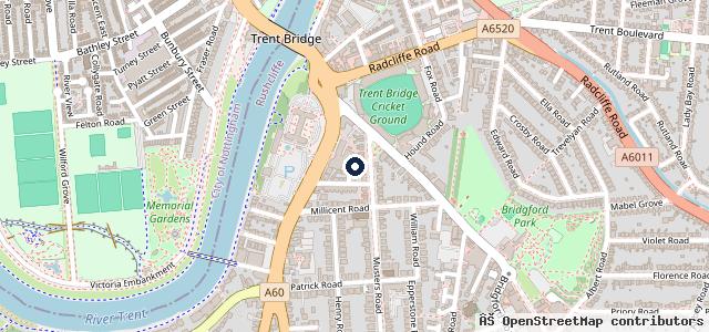 Map showing the location of Nottingham 車房仔工作室 CK Vehicle Mechanic Workshop Nottingham