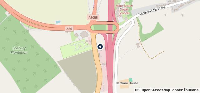 Map showing the location of Scotch Corner Autos ltd