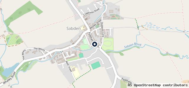 Map showing the location of Brookside Garage
