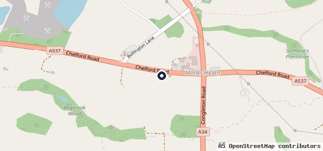 Map showing the location of Aero Motors Chelford Classic Cars